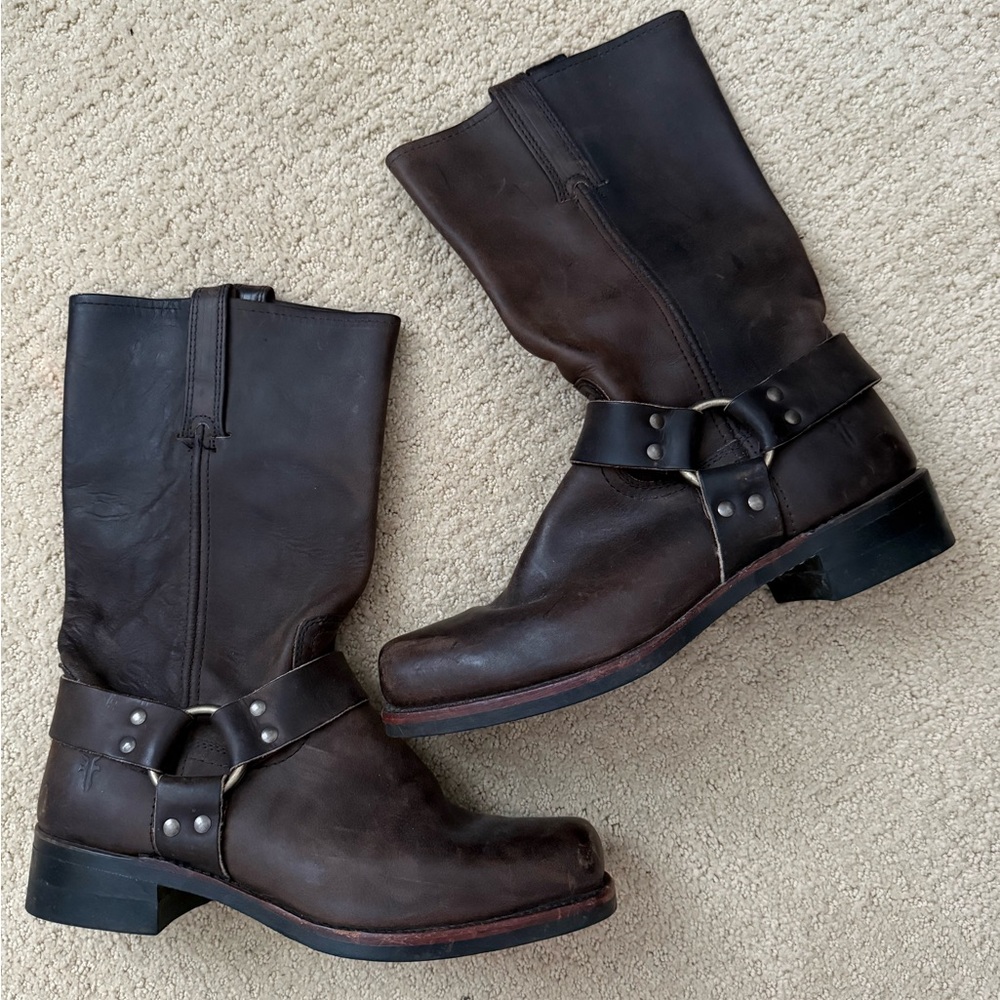 Frye Men’s Leather 12R Harness Moto Boots